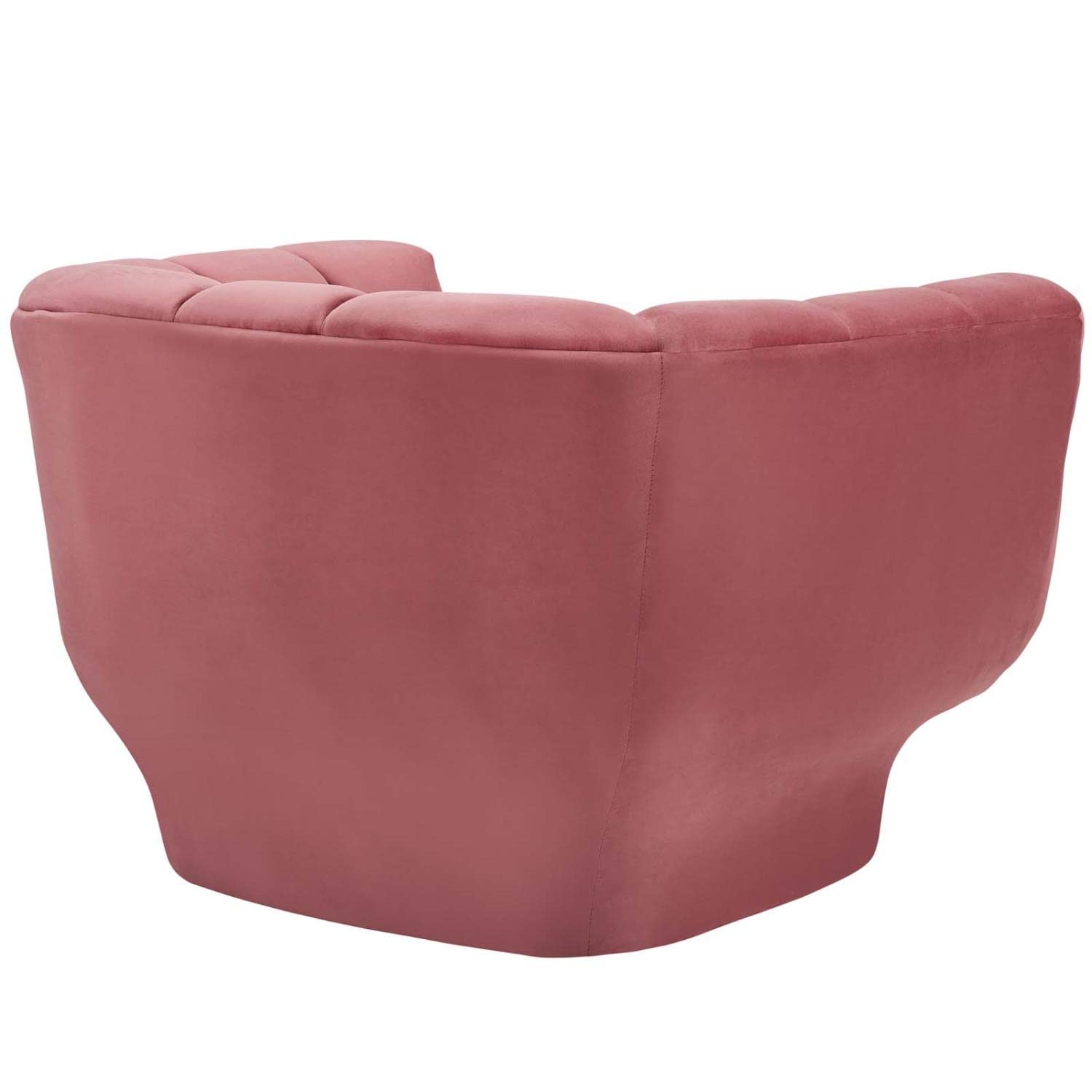 Modway Entertain Vertical Channel Tufted Performance Velvet Armchair Set Of 2, Dusty Rose