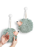 Sophie & Panda Fuzzy Ball Hand Towels (Set of 2) - Dry Your Hands conveniently with This Creative Hand Towel Hedgehog Decorative