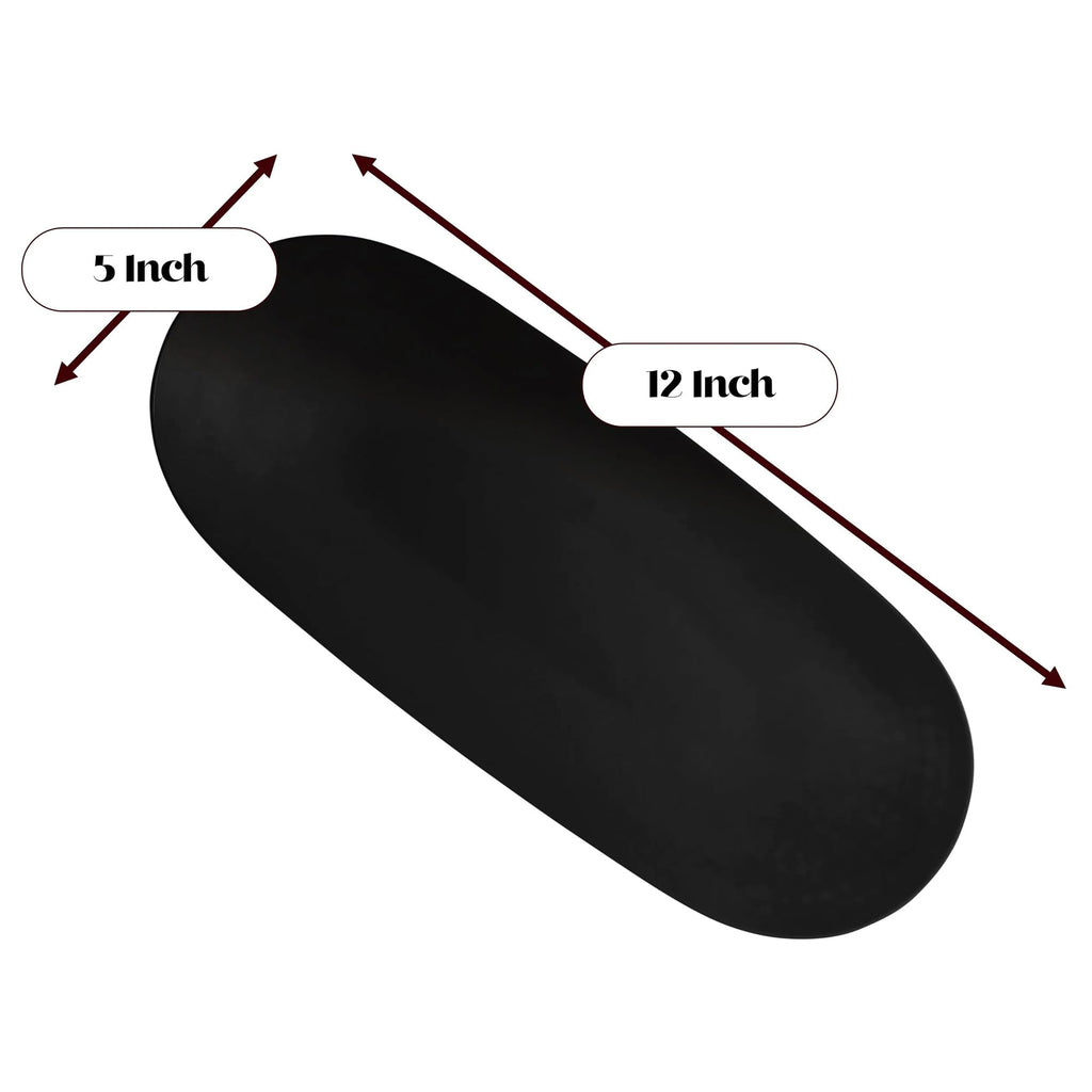 Decorline Elegant Black Small Pebbled Long Oval Bowls (Pack Of 25) - Premium Quality & Versatile - Stunning Centerpiece & Servin
