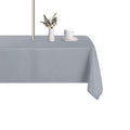 Lushvida Rectangle Outdoor Tablecloth With Umbrella Hole And Zipper, 60X84 Inch Silver, Washable Waterproof Table Cloth Spill Pr