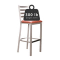 Baxter Metal Barstool Silver Set Of 2