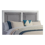 American Woodcrafters Dunescape 79&Quot; W Wood King Upholstered Headboard In White