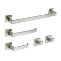 Kingston Brass BAHK6024778BN Lasdun 5-Piece Bathroom Accessory Set, Brushed Nickel towel-bars, 20-3/16 (L) x 2-3/16 (W) x 3-