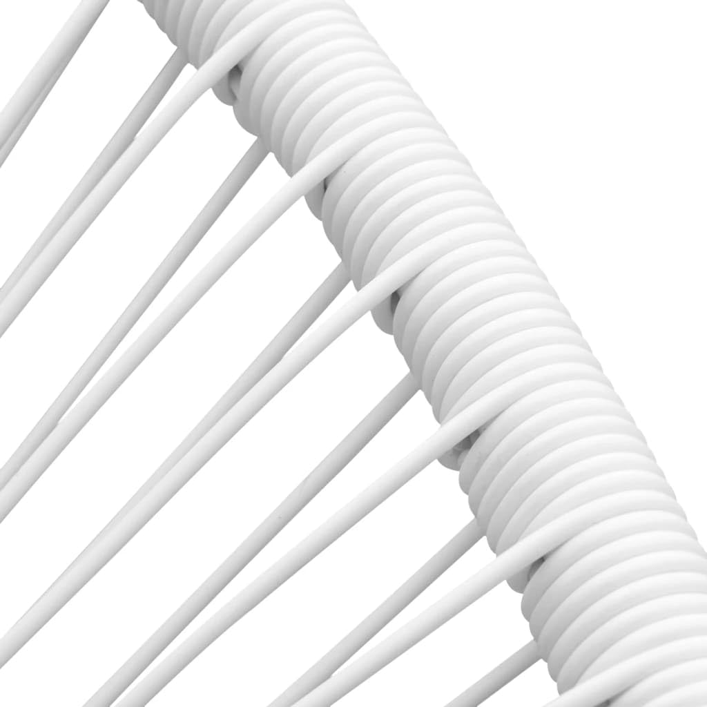 vidaXL White Outdoor Rocking Chair - Scandinavian and Farmhouse Style - Weather-Resistant PE Rattan - Hard-Wearing - Suitable for Daily Use - Dimensions: 28.5&quot; x 30.3&quot; x 35.4&quot;