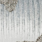 HomeRoots Grey Cotton Periwinkle Embellished Lumbar Pillow