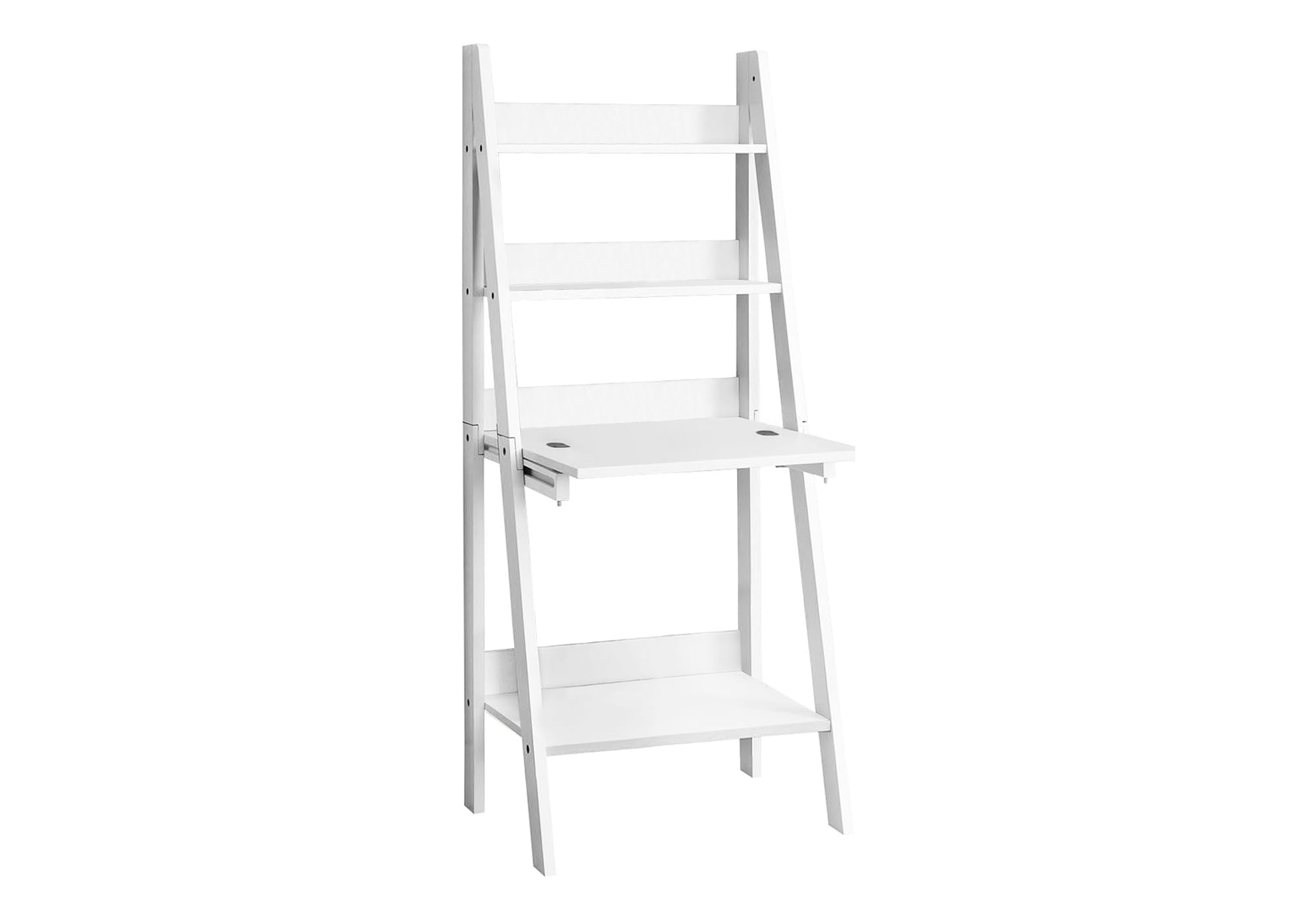 Monarch Specialties Ladder Desk-Bookcase-Wall Bookshelf-Stand Shelf, 61' H