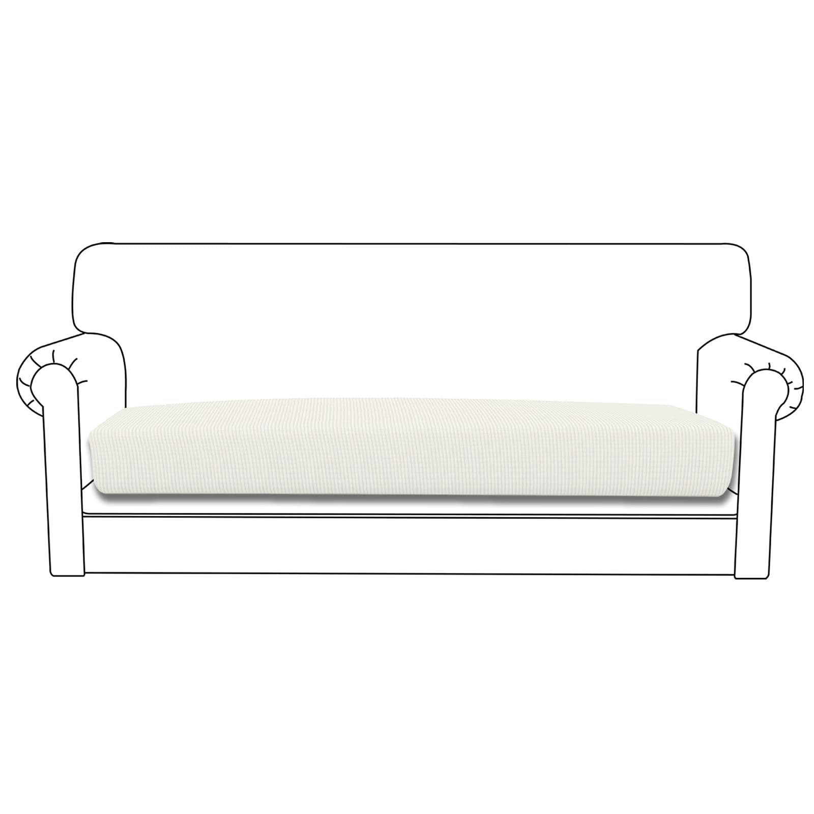 Easy-Going Stretch Cushion Cover Sofa Cushion Furniture Protector Sofa Seat Sofa Slipcover Sofa Cover Soft Flexibility With Elas