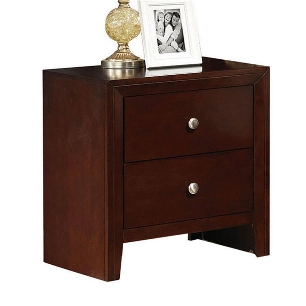 Acme Furniture Ilana Nightstand in Brown Cherry