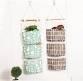 Harva 3Pocket Wall Hanging Storage Bag | Fabric Door Organizer For Closet, Wardrobe, Dorm, Bathroom, Or Bedroom | Hanging Pocke