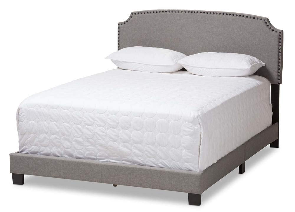 Baxton Studio Odette Modern and Contemporary Light Grey Fabric Upholstered Full Size Bed