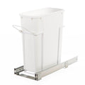 Knape & Vogt FBA_SBM9-1-20WH Trash Can, 17.31-Inch by 7.98-Inch by 20-Inch, White