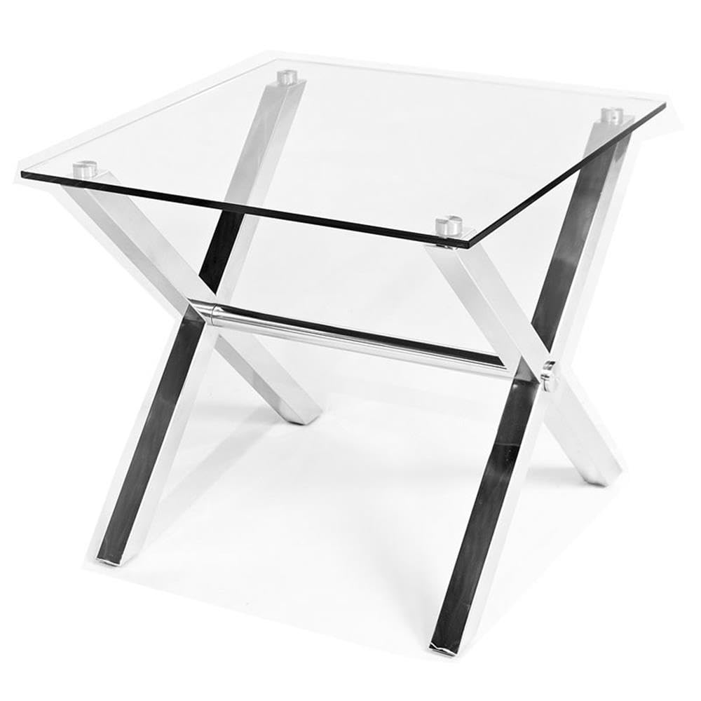 Pangea Home Beverly Side Table, Silver