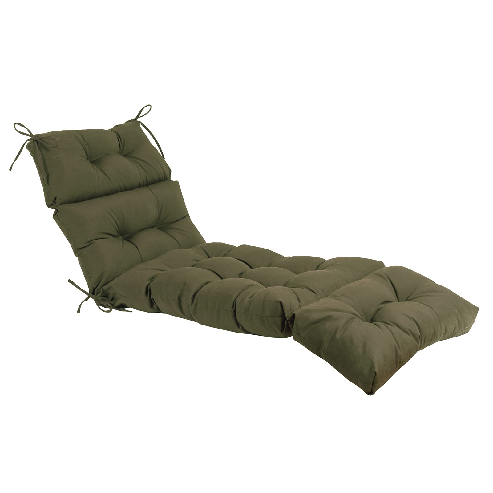 Qilloway Indoor/Outdoor Chaise Lounge Cushion,Spring/Summer Seasonal Replacement Cushions. (Sage/Army Green)