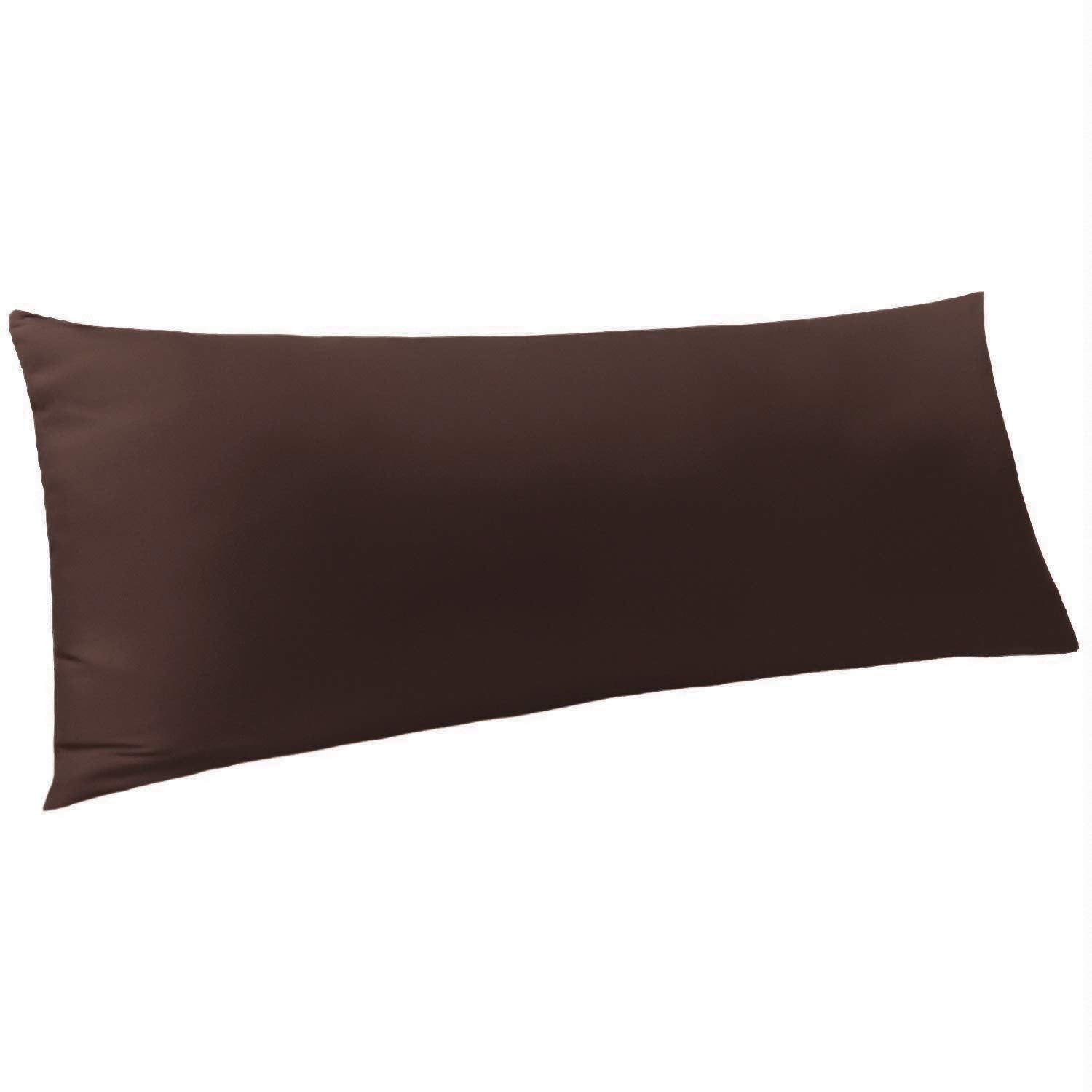Ntbay Body Pillowcase - Brushed Microfiber 20X54 Pillowcase - Soft, Wrinkle-Free, Fade-Resistant, Stain-Resistant, Dark Brown Bo