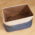 ECOMISTIQ Folding Storage Basket Clothes Laundry Hamper Toys Bucket Organizer Navy M | Baskets | Home Dco