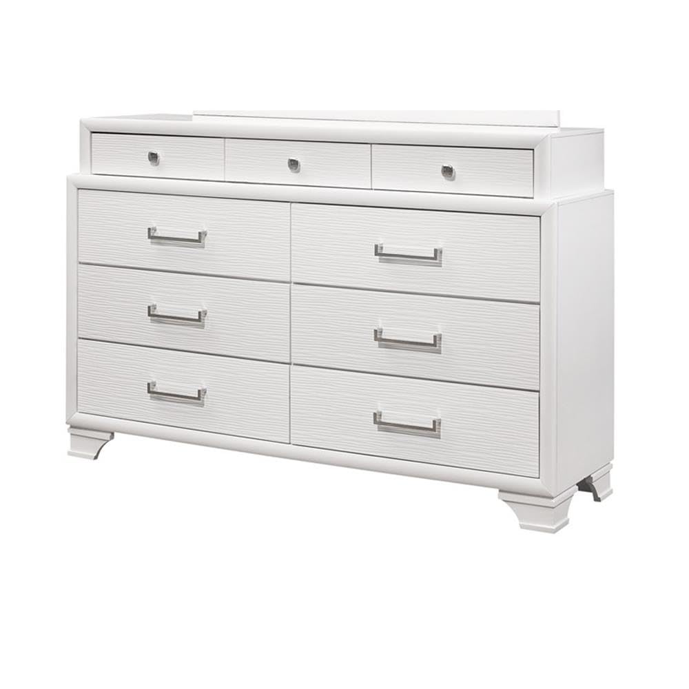 Global Furniture Usa White-Dr Jordyn Textured Dresser