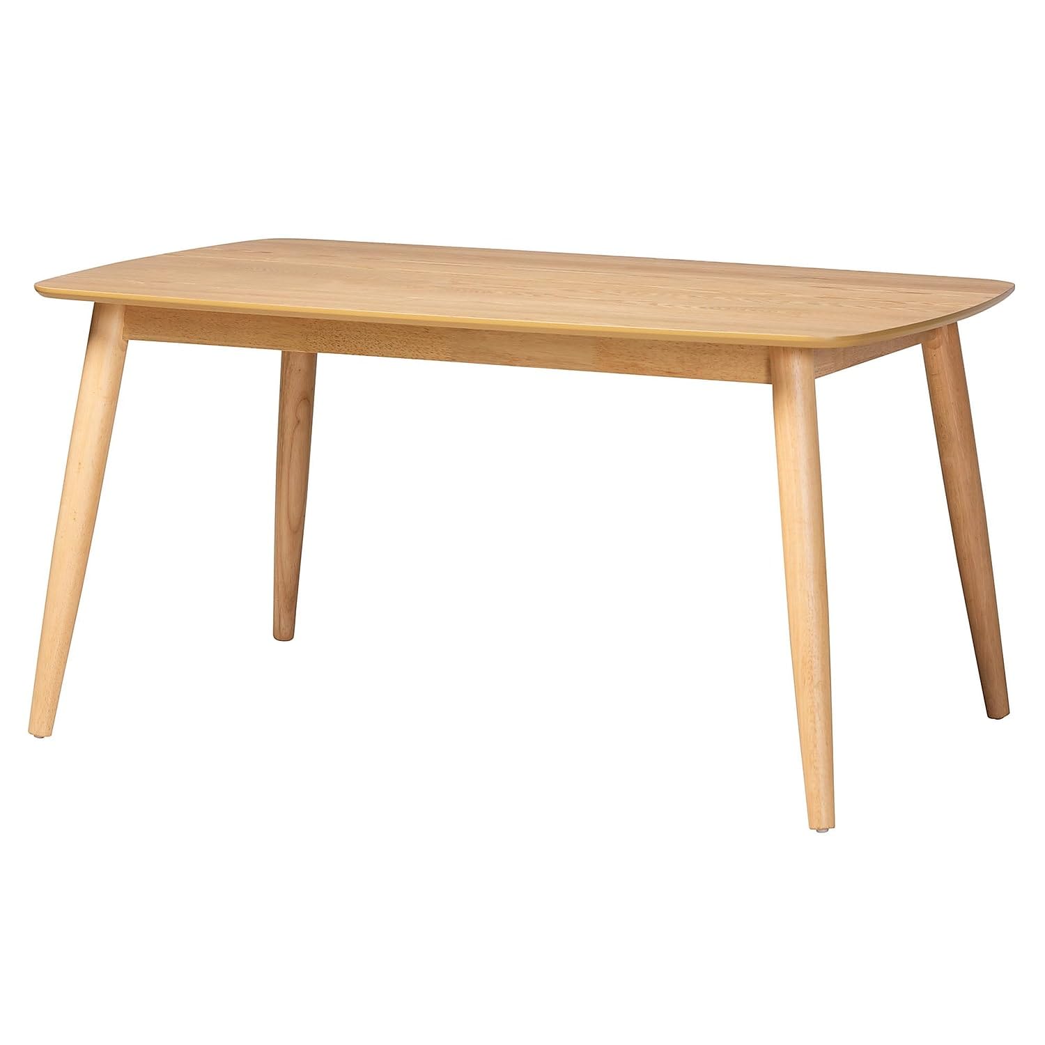 Baxton Studio Flora Wooden Dining Table, 35.4-inch D x 59.1-inch W, Natural Oak (234-13283-HIT)