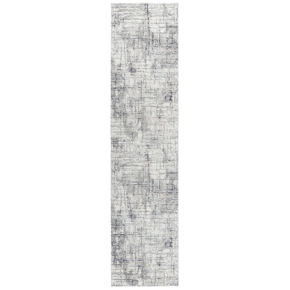 Alora Decor Glamour 2'7&quot; X 9'6&quot; Cream/Gray/Rust/Blue Power-Loomed Area Rug