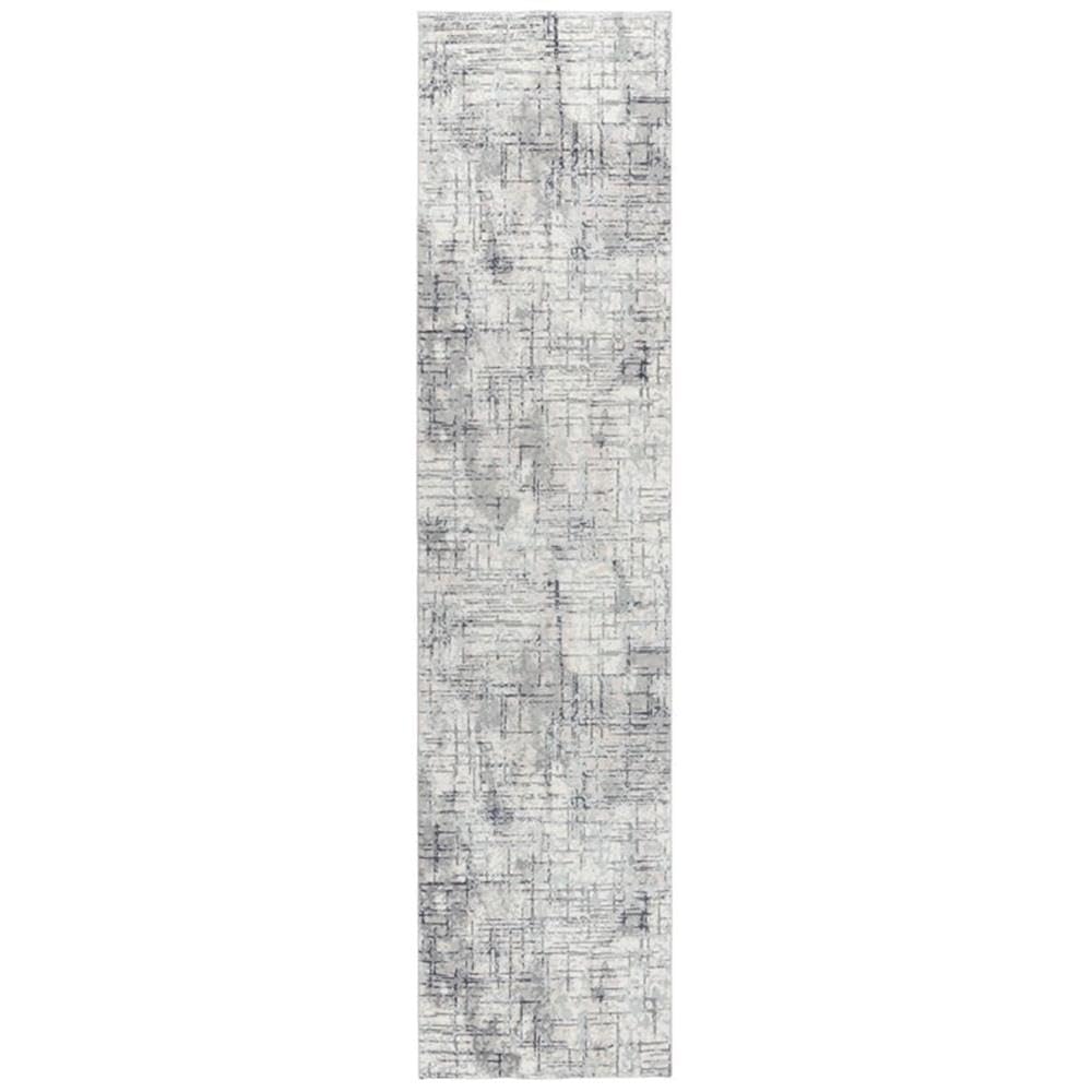 Alora Decor Glamour 2'7" X 9'6" Cream/Gray/Rust/Blue Power-Loomed Area Rug
