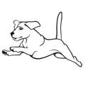 TYLCC Black Metal Dog Wall Decor Minimalist Abstract Dog Wall Art Line Drawing Art for Living Room Bedroom Decorations (Running)