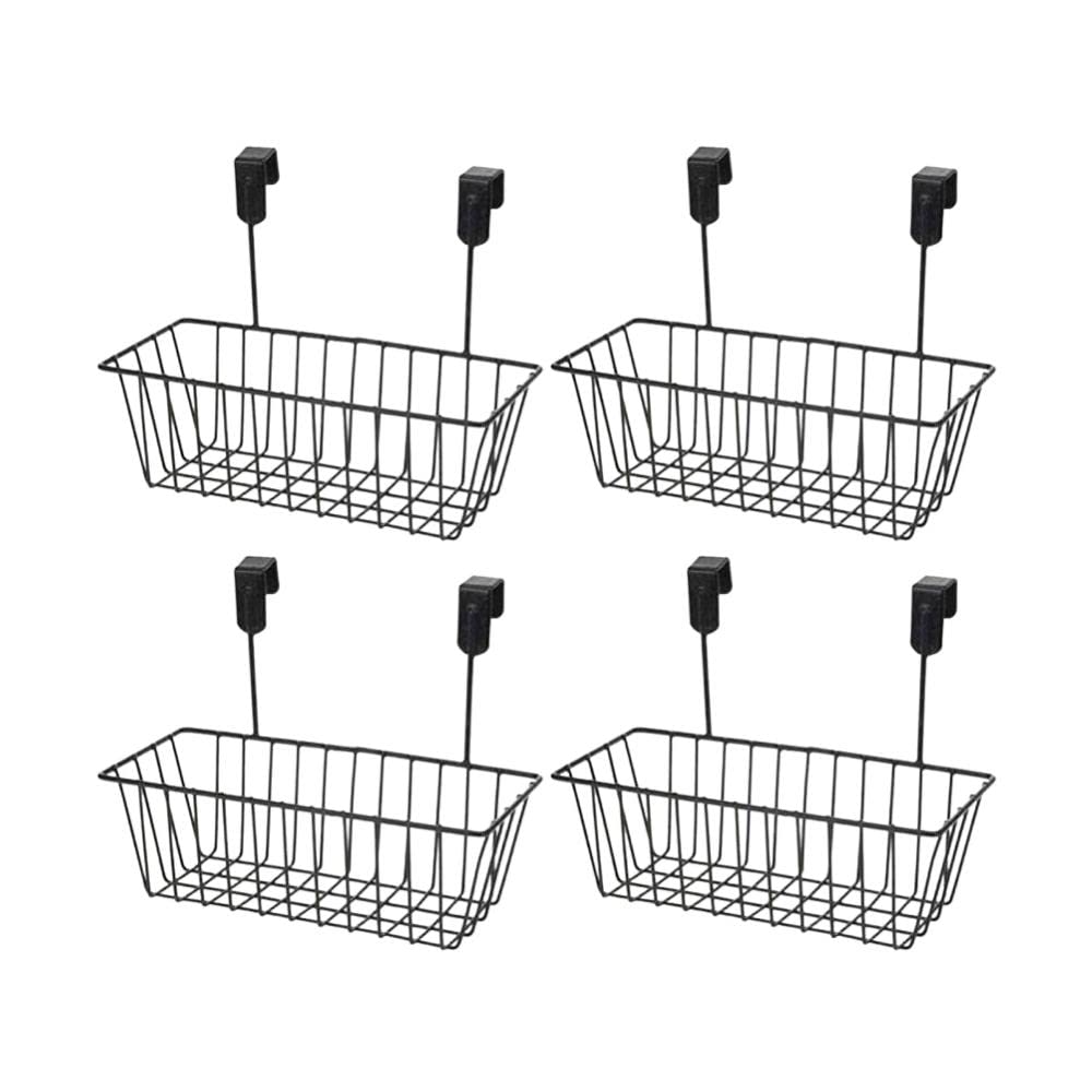 Bianco Over Door Hanging Basket | Under Shelf | Metal Multipurpose Cabinet Door Organizer | Bathroom Cabinet Storage Basket | Si