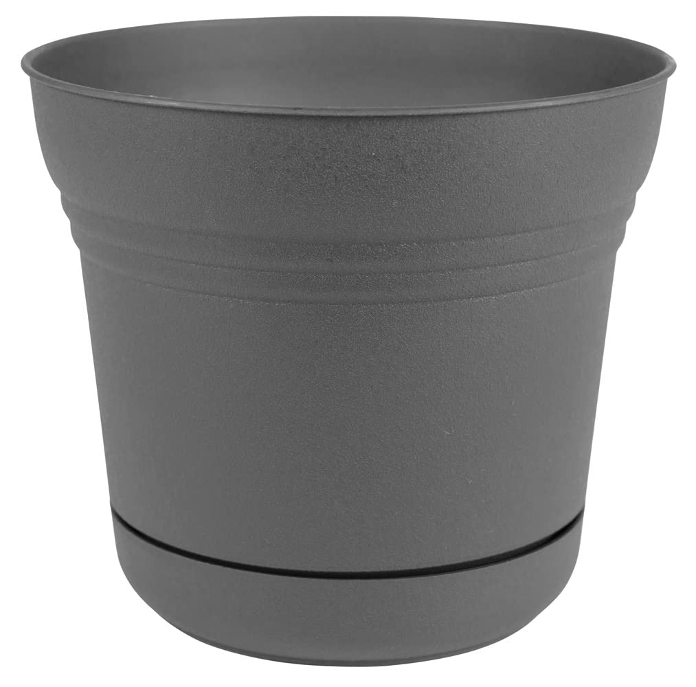 Bloem Sp05908 Saturn Planter W/Saucer 5' Charcoal, 5'