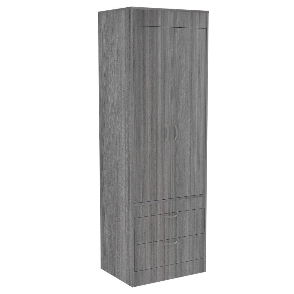 Armoire Tarento,Two Drawers, Bedroom - Light Gray