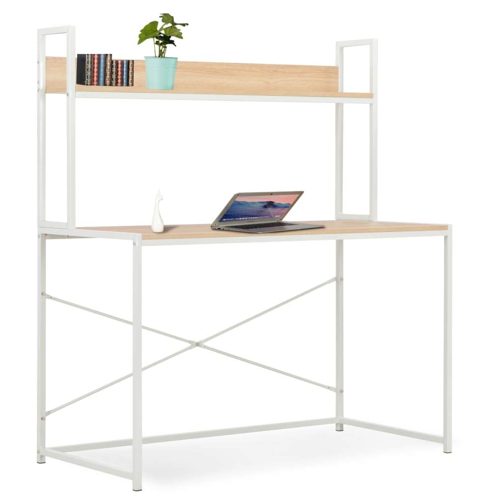vidaXL Engineered Wood and Metal Office Desk - Thumbnail 3
