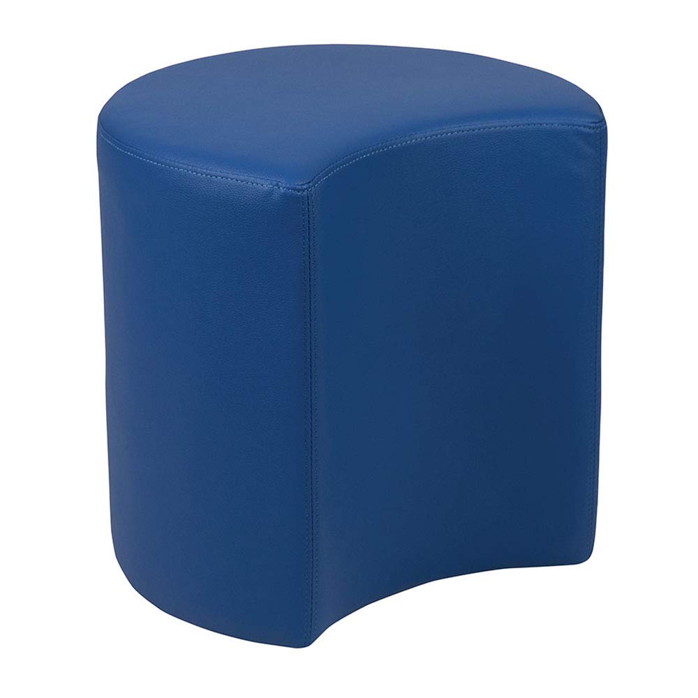 Flash Furniture Nicholas Soft Seating Flexible Moon for Classrooms and Common Spaces - 18&quot; Seat Height (Blue)