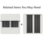 Mrs.Naturall Dark Grey Curtains 52X108 Inch Length For Living Room 2 Panels Set Blackout Drapes For Bedroom 108 Inches Long