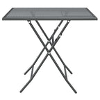 vidaXL Anthracite Square Patio Table - 31.5"x31.5"x28.3" - Durable Expanded Metal Mesh Build - Modern Design for Outdoor Dining