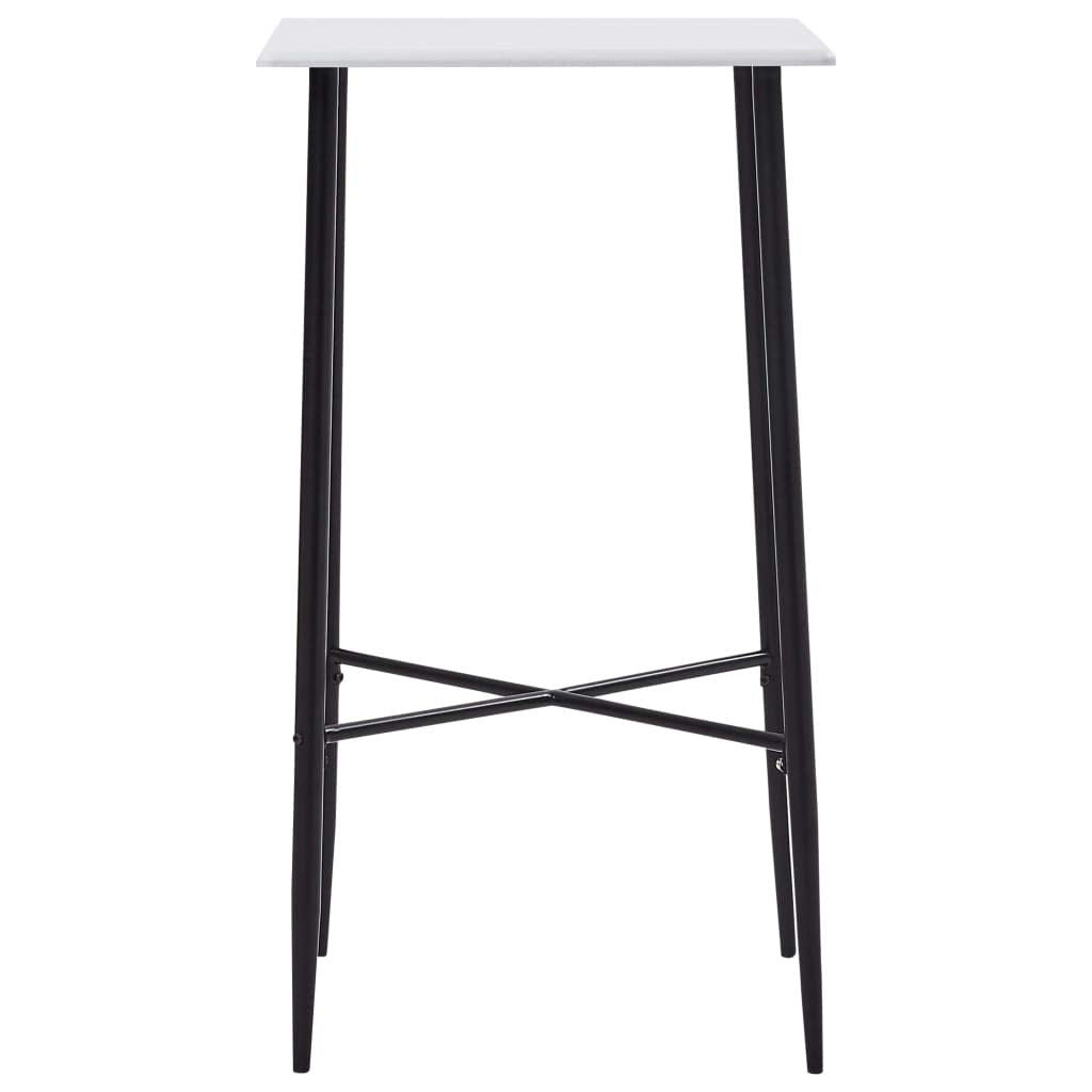 vidaXL Bar Table White 23.6&quot;x23.6&quot;x43.7&quot; MDF