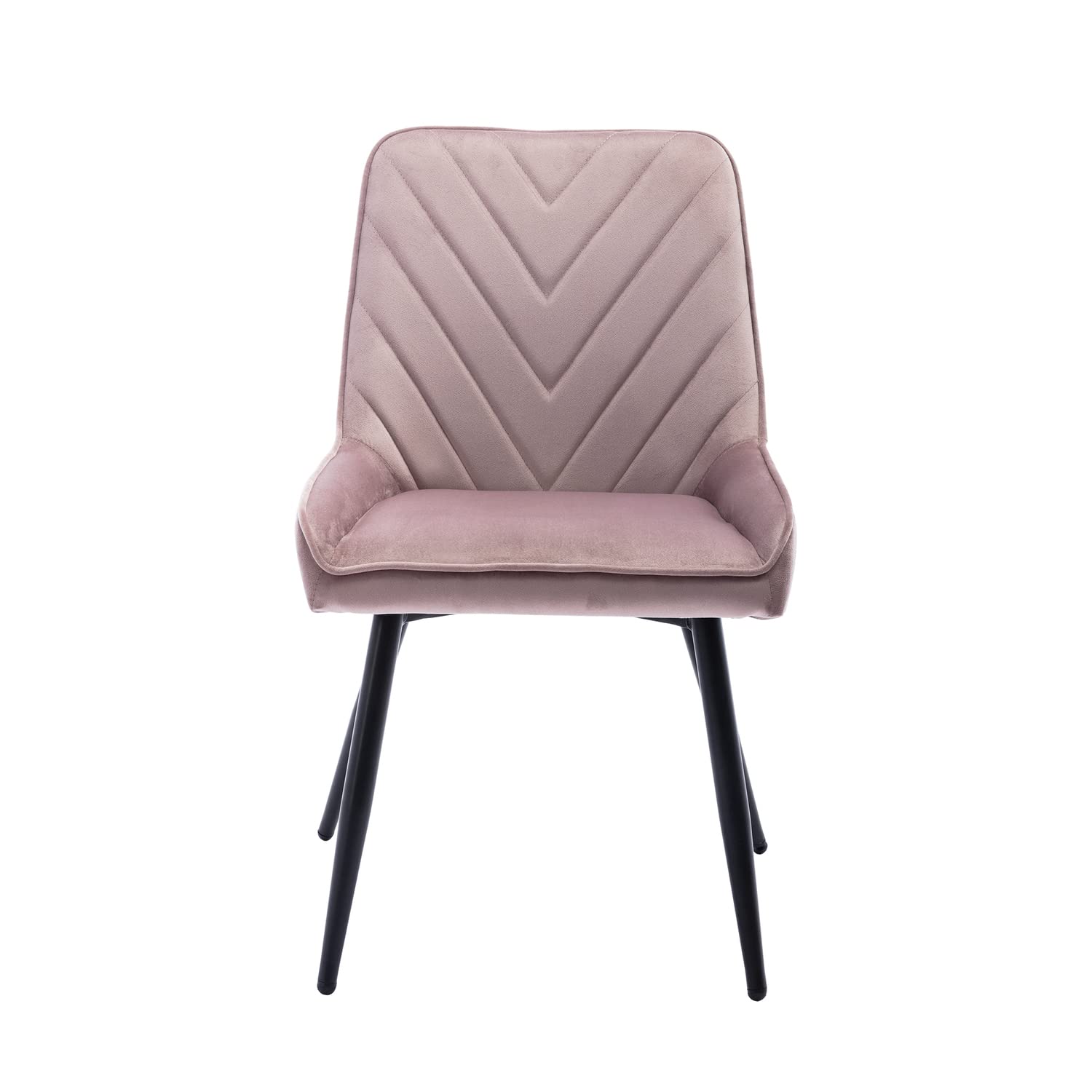 Techni Mobili Modern Contemporary Velvet (Set of 2) Chair, One Size, Pink