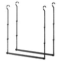 Adjustable Closet Rods for Hanging Clothes 2 Pack Heavy Duty Closet Extender Hanging Rod Double Hanging Closet Bar Space-Saving 