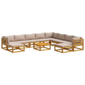 vidaXL Sofa Set 11 pcs Natural Solid Acacia Wood