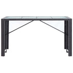 vidaXL 9 Piece Patio Bar Set Poly Rattan Black