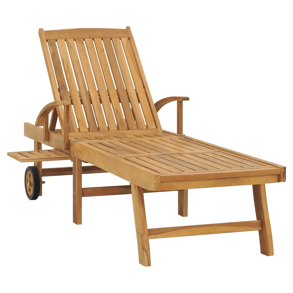 vidaXL Solid Teak Wood Sun Loungers - Thumbnail 2