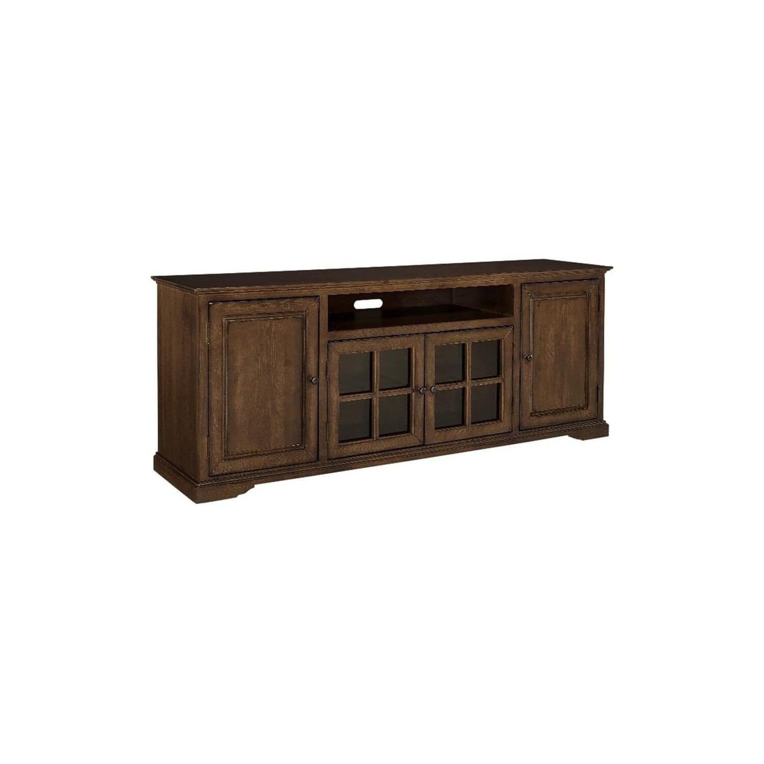 Progressive Furniture Hamilton Wood 82 Inch Tv Console In Auburn Cherry