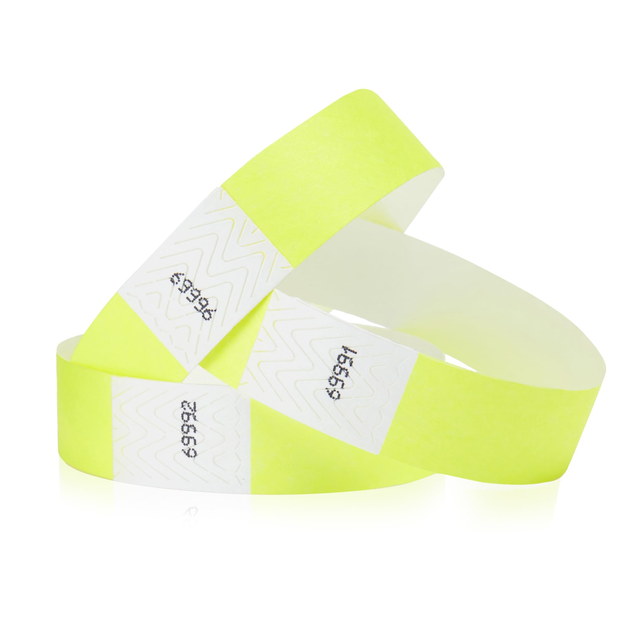 Wristco Neon Yellow Tyvek Wristbands For Events - 1,000 Count - Tamper-Proof Design & Fluorescent Color Prevent Reuse - Premium-