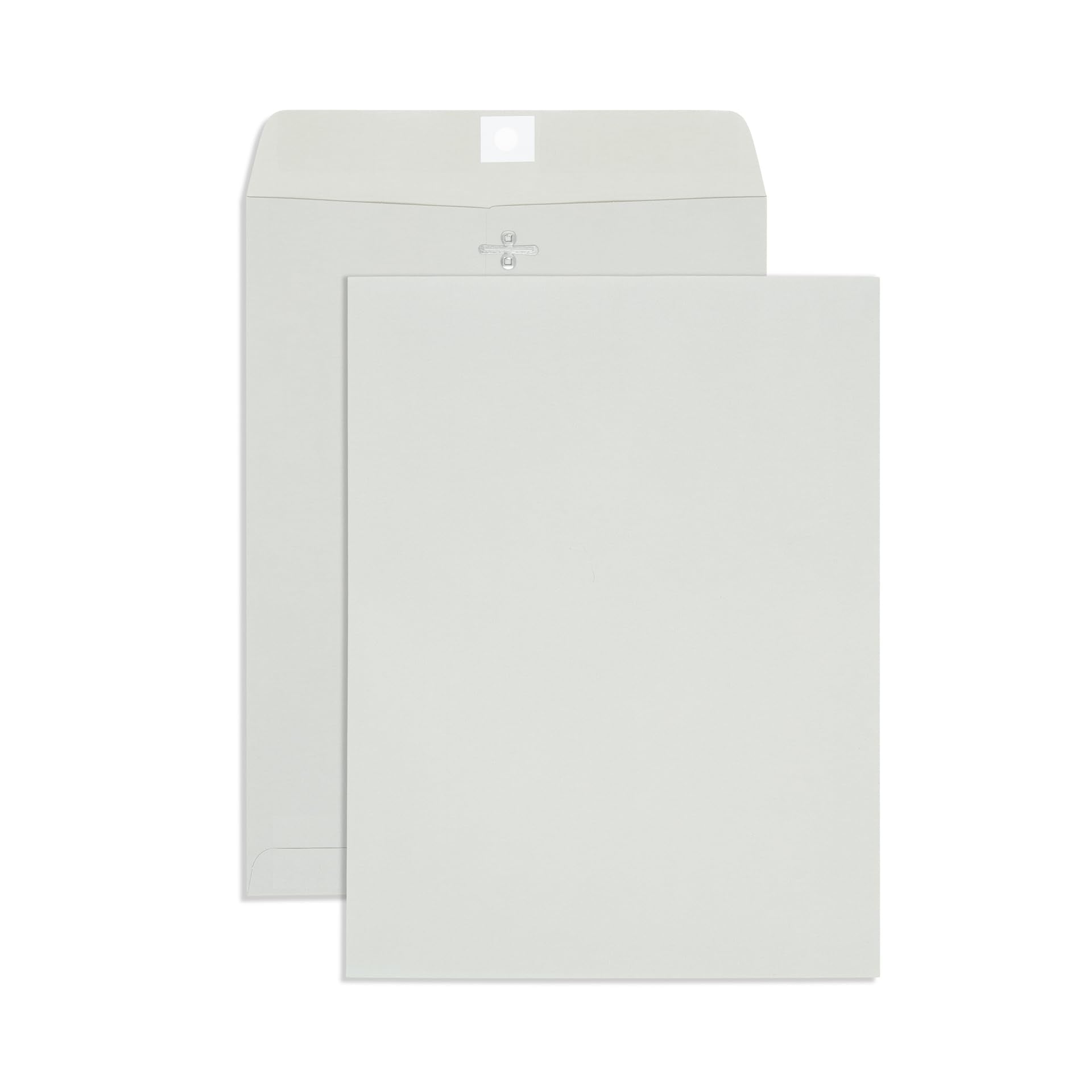 Blue Summit Clasp Envelopes, 10 X 13-Inch, Thick 28Lb Gray Kraft Paper, Clasp With Gummed Seal, 100 Envelopes