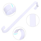 Esfun 2 Pack Solid Wreath Hanger For Front Door Window Wreath Hooks Holder Over The Door Metal Hook Hangers (White, 12 Inch)