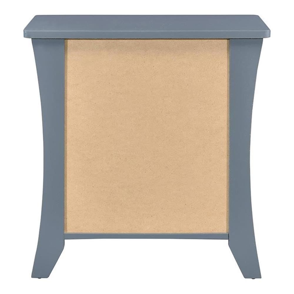 Acme Colt 2-Drawer Wooden Nightstand in Gray