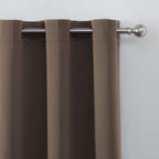 Lemomo Chocolate Brown Blackout Curtains 52 X 63 Inch Length/Set Of 2 Curtain Panels/Thermal Insulated Room Darkening Blackout C