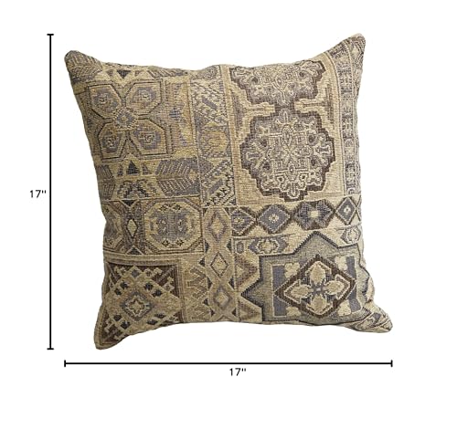 Blazing Needles Jacquard Chenille Throw Pillow, 17&quot;, Persian Mosaic
