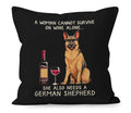 Yuesharefunny German Shepherd Doglinen Throw Pillow Cover, German Shepherd Dog Mom Lover Gifts For Home Room Bed Sofa Decoration