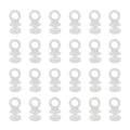 Micro Trader 50Pcs Curtain Track Rail Gliders Runner Wheel Rollers Hooks Fit for 9mm Wide Curtain Track Rail 9mm Bottom Diameter
