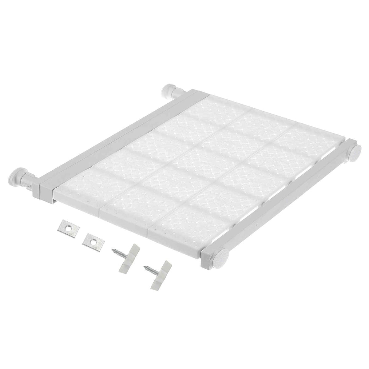 HARFINGTON Expandable Closet Tension Shelf 14.96 to 23.62 Adjustable Closet Organizer 2.5 x 16.54 Flower Pattern Storage Rac