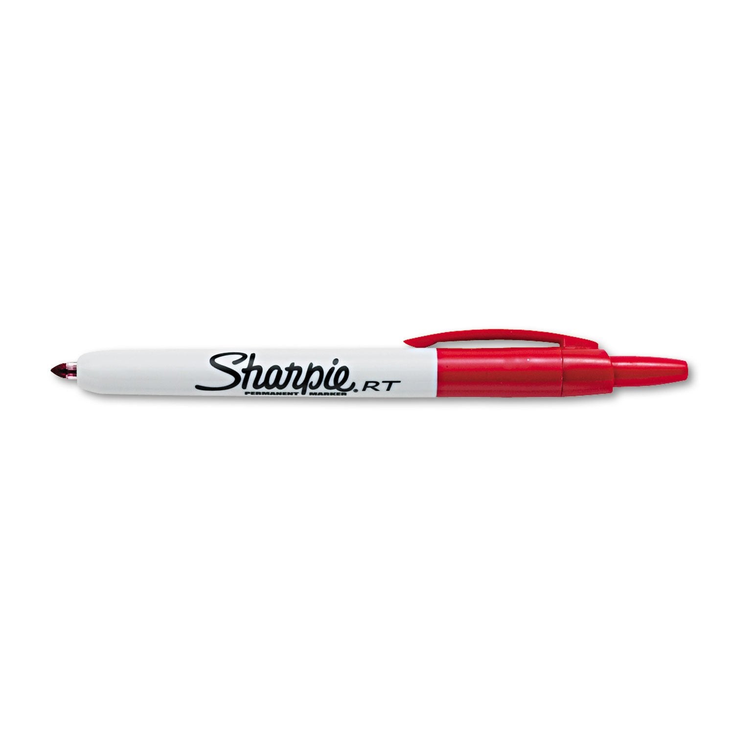Sharpie Retractable Permanent Markers, Fine Point, Red, Dozen (32702)