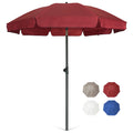 Ammsun Patio Umbrella 6.5 Ft Market Table Umbrella Tilt Steel Pole Upf50+ Protection,Great For Outdoor Garden Backyard (Maroon)