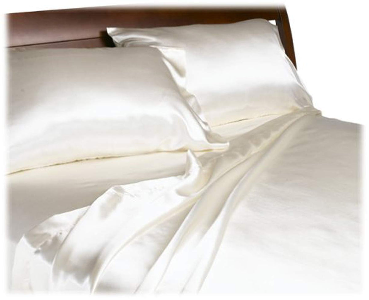 Royal Opulence Divatex Home Fashions Satin Full Sheet Set, Ivory